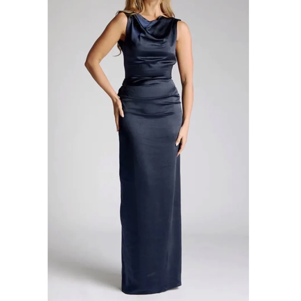 Vesper Bertie Navy Maxi Dress UK